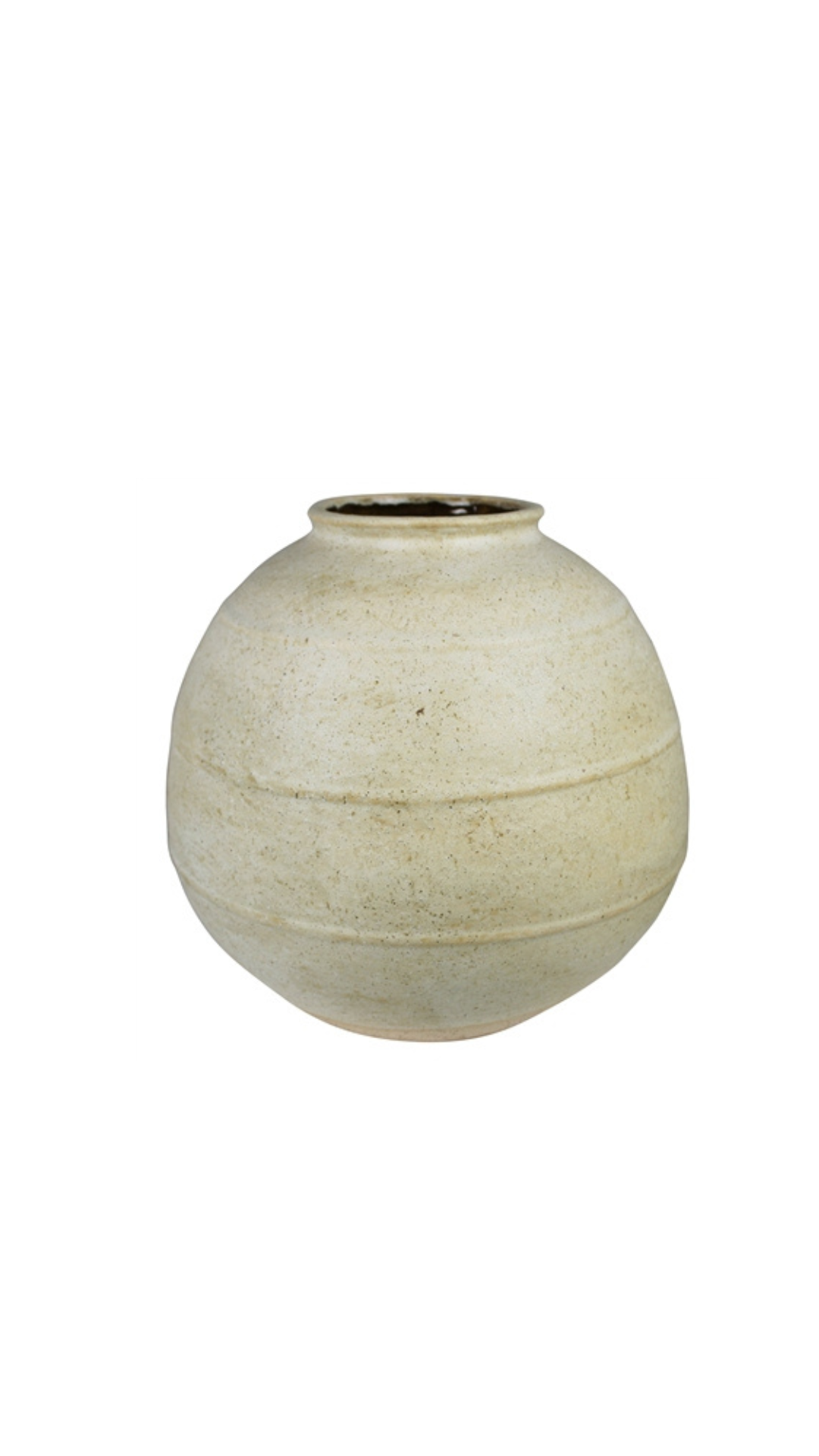 Umbria Round Vase, Ceramic, White