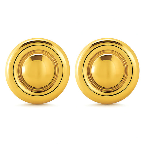 Baylin Round Button Earring