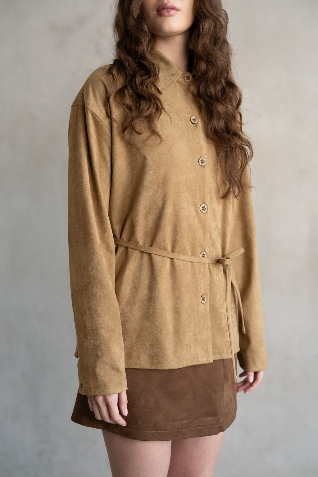 The Maren Suede Shirt Jacket