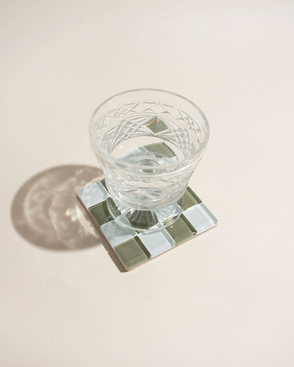 GLASS TILE COASTER - Matcha Milk Chocolate