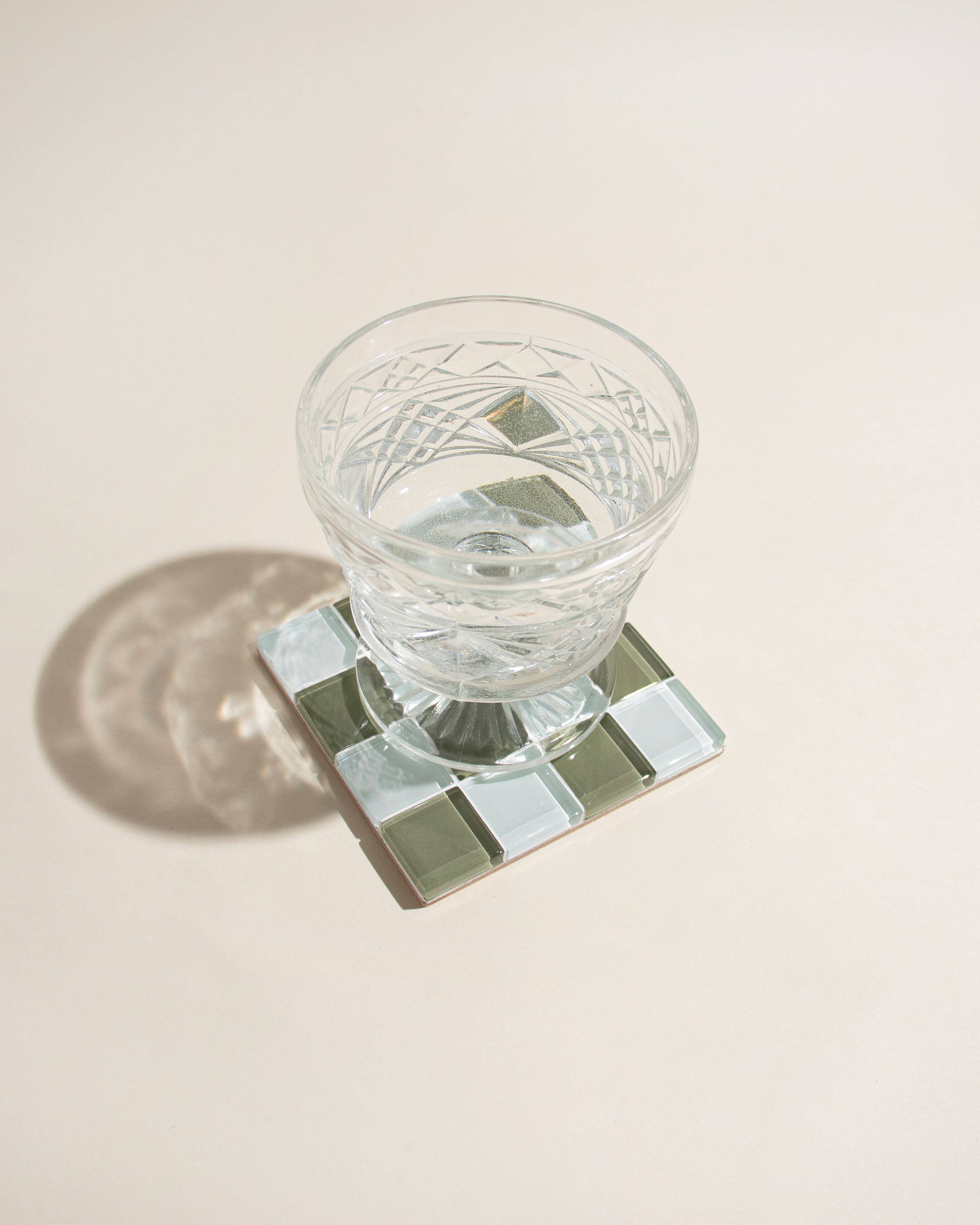GLASS TILE COASTER - Matcha Milk Chocolate
