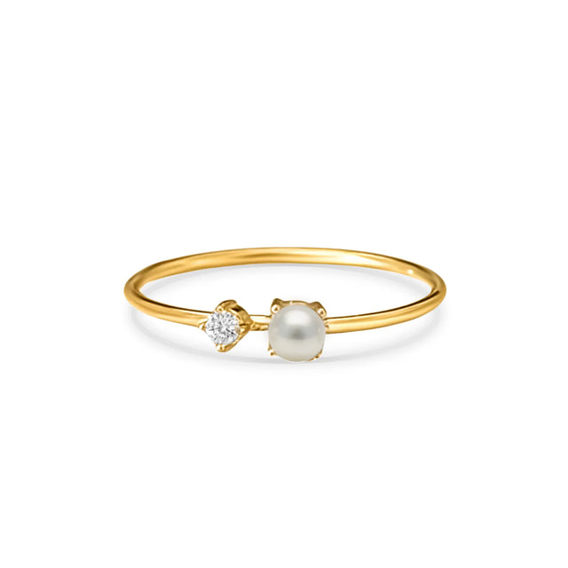 Enza Pearl Stone Ring