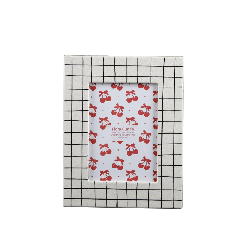 Grid Pattern Ceramic Picture Frame