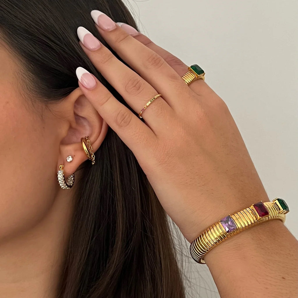 Lyndsay Huggie Hoop Earring